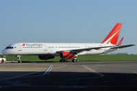 G-BYAX @ EGSH - Leaving in Royal Flight colour scheme. - by keithnewsome