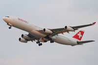 HB-JMG @ LOWW - Swiss A340 - by Thomas Ranner