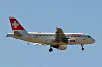 HB-IPS @ EGLL - Airbus A319-112 [0734] (Swiss International Air Lines) Home~G 23/07/2012. On approach 27L.
