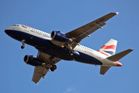 G-EUOH @ EGLL - Airbus A319-131 [1604] (British Airways) Home~G 21/08/2009. On approach 27R.