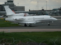 LN-BRG @ EGCC - taxing out from the (OCS) ramp for take off