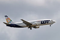 SP-LLE @ EGLL - Boeing 737-45D [27914] (LOT Charters) Home~G 14/08/2012. On approach 27L.