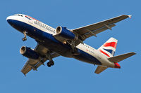 G-EUPJ @ EGLL - Airbus A319-131 [1232] (British Airways) Home~G 26/09/2009. On approach 27R.