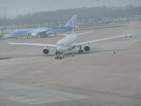 A7-AEN @ EGCC - aircraft has been pushed back by its tug from T2

photo taken from the top floor of the carkpark