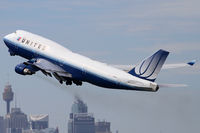 N174UA @ YSSY - smoking away - by Bill Mallinson