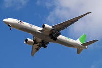 JA731J @ EGLL - Boeing 777-346ER [32431] (Japan Airlines) Heathrow~G 09/08/2011. On approach 27R. - by Ray Barber