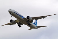 JA786A @ EGLL - Boeing 777-381ER [37948] (All Nippon Airways) Home~G 08/08/2011. On approach 27R. - by Ray Barber