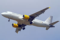 EC-HQJ @ EGLL - Airbus A320-214 [1430] (Vueling Airlines) Home~G 09/08/2011. On approach 27R. - by Ray Barber