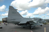 39801 @ ESDF - Saab JAS39B Gripen trainer of the Swedish Air Force at Ronneby Air Base. - by Henk van Capelle