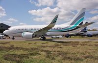 N565EL @ EGHH - Paint finished and engines fitted...now named Victoria and operators name Kaiser Air Inc on nosewheel door. - by John Coates