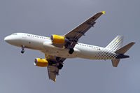 EC-LML @ EGLL - Airbus A320-216 [4742] (Vueling Airlines) Home~G 08/08/2011. On approach 27R. - by Ray Barber