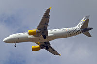 EC-LML @ EGLL - Airbus A320-216 [4742] (Vueling Airlines) Home~G 08/08/2011. On approach 27R. - by Ray Barber