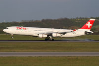HB-JMC @ LOWW - Swiss A340 - by Thomas Ranner