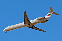 LZ-LDC @ EGLL - McDonnell Douglas DC-9-82 [49217] (Bulgarian Air Charter) Home~G 08/08/2011. On approach 27R. - by Ray Barber