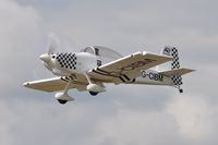 G-CIBM @ EGFH - Resident RV-8 in Team Raven markings (Raven 4). Departing runway 22 on it's first flight from Swansea Airport. - by Roger Winser