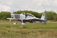 G-CIBM @ EGFH - Resident RV-8. Raven 4 in the recently formed 5 ship Team Raven formation aerobatic display team. - by Roger Winser