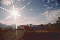 F-BKSH @ ZZZZ - SEP2002, late afternoon sun in southern Drôme, France (private backcountry airstrip Faucon) . Scanned Kodachrome25. - by Jean-Pierre Contal