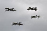 G-EGRV @ EGFH - Leading the recently formed Team Raven on the first day of 4-ship formation practice. - by Roger Winser