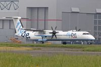 G-ECOE @ EGFF - Landing on runway 12 at EGFF,Jersey 9TP out of Belfast City.