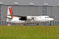 OO-VLL @ EGFF - Fokker 50 rotating on runway 12 at EGFF.