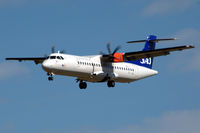OY-JZB @ ESSA - ATR-72-600 of Jet Time (in SAS colours) on final approach to Stockholm Arlanda airport, Sweden - by Henk van Capelle