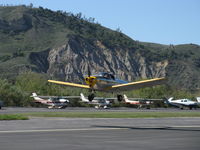 N99711 @ SZP - 1946 ERCO Ercoupe 415-D, Continental O-200 100 Hp upgrade, takeoff climb Rwy 04 - by Doug Robertson