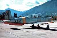 A-801 @ LSZL - Pilatus P.3-05 [318] (Swiss Air Force) Locarno~HB 27/09/1984. Taken from a slide. - by Ray Barber