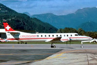 HB-LLF @ LSZL - Swearingen SA.227AC Metro III [AC-445] (Crossair) Locarno~HB 27/09/1984. Taken from a slide. - by Ray Barber