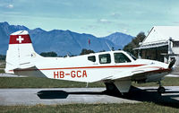 HB-GCA @ LSZL - Beech B95 Travel Air [TD-382] Locarno~HB 27/09/1984. Taken from a slide. - by Ray Barber