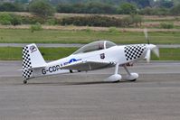 G-CDPJ @ EGFH - Visiting RV-8 in recently applied markings of Raven 5 in Team Raven formation aerobatic display team. Re-registered G-SOUT on 14th November 2-14. - by Roger Winser