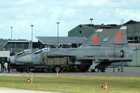 37449 @ ESDF - Two Saab JA37DI Viggen fighters of the Swedish Air Force parked at Ronneby Air Base, 2004. - by Henk van Capelle