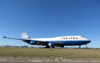 N174UA @ YSSY - United Airlines. 747-422. N174UA 8174 cn 24381 762. Sydney - Kingsford Smith International (Mascot) (SYD YSSY). Image © Brian McBride. 10 August 2013 - by Brian McBride