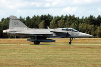 39139 @ ESDF - Saab JAS39A Gripen fighter of the Swedish Air Force taxying at Ronneby Air Base, 2004. - by Henk van Capelle