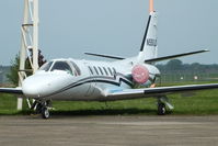 N550LD @ EGCN - outside the Kinch Aviation hangar - by Chris Hall