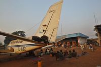 TL-ABZ @ FEFF - Used as a shelter at the IDP camp at Bangui Int'l Airport, Central African Republic. - by Unknown