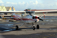 G-BAMC @ EGNH - Ready for action at Blackpool - by Clive Pattle