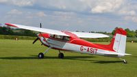 G-ASIT @ EGTH - 1. G-ASIT Pristine Cessna 180 visiting The Shuttleworth Collection.