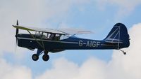 G-AIGF @ EGTH - 41. G-AIGF departing Shuttleworth (Old Warden) Aerodrome.