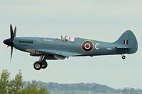 G-RRGN @ EGNX - G-RRGN (PS853), 1945 Supermarine 389 Spitfire PR.XIX, c/n: 6S/594677 of Rolls Royce Heritage - by Terry Fletcher