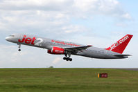 G-LSAG @ EGNT - Boeing 757-21B, Newcastle Airport, May 14 2014. - by Malcolm Clarke