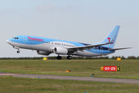 G-TAWO @ EGNT - Boeing 737-8K5, Newcastle Airport, May 14 2014. - by Malcolm Clarke