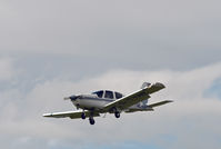 G-TYNE @ EGEO - Approaching runway 19 at Oban Airport. - by Jonathan Allen