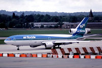 N101TV @ EGKK - McDonnell Douglas MD-10-30 [46800] (Air Florida) Gatwick~G 16/05/1981. Taken from a slide. - by Ray Barber