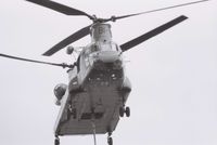 ZA707 - Chinook HC.1 coded 'BP' of RAF 18Sqn, pictured hovering over me on RFA Stromness (A344) carrying out 'Vertrep' off Ascension Island during the build up to the Falklands War. - by Clive Pattle