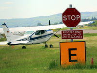 D-EEPY @ EGPN - General view within GA area with visiting Cessna D-EEPY obeying the sign. - by Clive Pattle