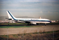 N225EA @ KSFO - KSFO - Eastern A300 turning to the 1R delay pad so a 727 could pass n go. - by Tom Vance