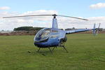 G-BSCE @ EGBR - Robinson R22 Beta at The Real Aeroplane Club's Helicopter Fly-In, Breighton Airfield, September 2013. - by Malcolm Clarke