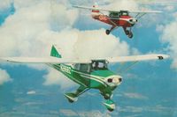 N2869Z - 69Z and its sister 68Z when they were new.Picture is from a postcard the Piper sales dept. sent me in 1959 after I sent them a letter when only 12 years old. Who knew that someday I would own 2 TriPacers.Fate perhaps?