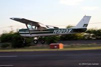 N3213X - Our son Tyler Barry and his instructor landing at Hicks Airfield - by Thomas Barry