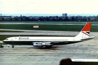 G-AXXZ @ EGLL - Boeing 707-336B [20457] (British Airways) Heathrow~G. From a slide. - by Ray Barber